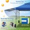Costway 10'x17.6'Outdoor Instant Pop-up Canopy Tent Dual Half Awnings Adjust Patio Blue/White/Gray/Black/Pink